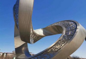 雙環(huán)雕塑制造商，城市雕塑，不銹鋼雙環(huán)雕塑觀賞型