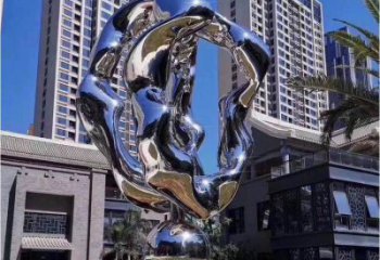 雙環(huán)雕塑制造商，鋼管組合，公共不銹鋼雙環(huán)雕塑優(yōu)選