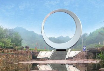 圓環雕塑精選，街頭藝術，公園不銹鋼圓環雕塑承接