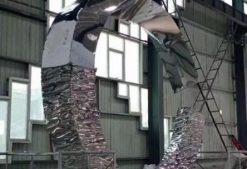 圓環雕塑展品，室外軟裝，展示不銹鋼圓環雕塑訂做