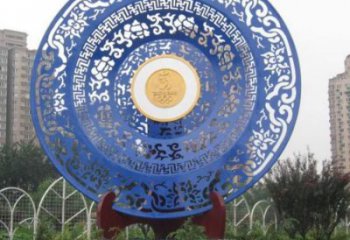建筑圓環雕塑承接，美陳雕塑，烤漆圓環雕塑定制