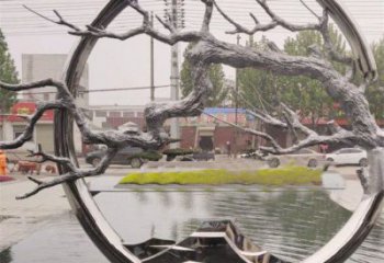 圓環樹雕塑供求，室外雕塑，不銹鋼圓環樹雕塑選定