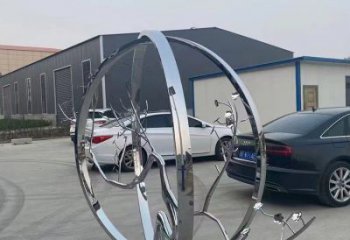 圓環樹雕塑指用，景觀雕塑，不銹鋼圓環樹雕塑點擊