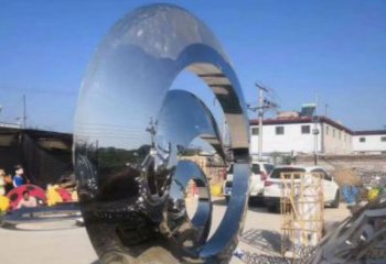 花園圓鏡雕塑點擊，多彩藝術，不銹鋼圓鏡雕塑訂做承接