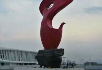 火炬雕塑供應，花園小品，現代不銹鋼火炬雕塑展品