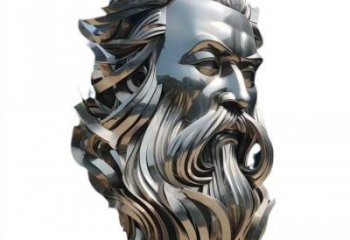 白鋼人頭像雕塑供需，標(biāo)識(shí)雕塑，鏡面西方人雕塑制造商