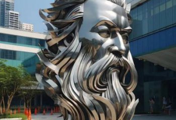 白鋼人頭像雕塑制造，歐式風格，鏡面人頭像雕塑廠家供給