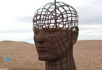 鐵藝人頭像雕塑專供，地標擺件，鏤空人頭像雕塑訂做