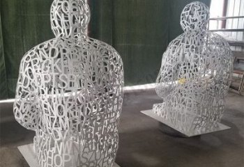 鏤空人物雕塑供給，景區雕塑，鐵藝字母人物雕塑供求