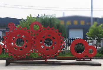 車(chē)輪雕塑工廠選用，街道標(biāo)識(shí)，景觀車(chē)輪雕塑批發(fā)