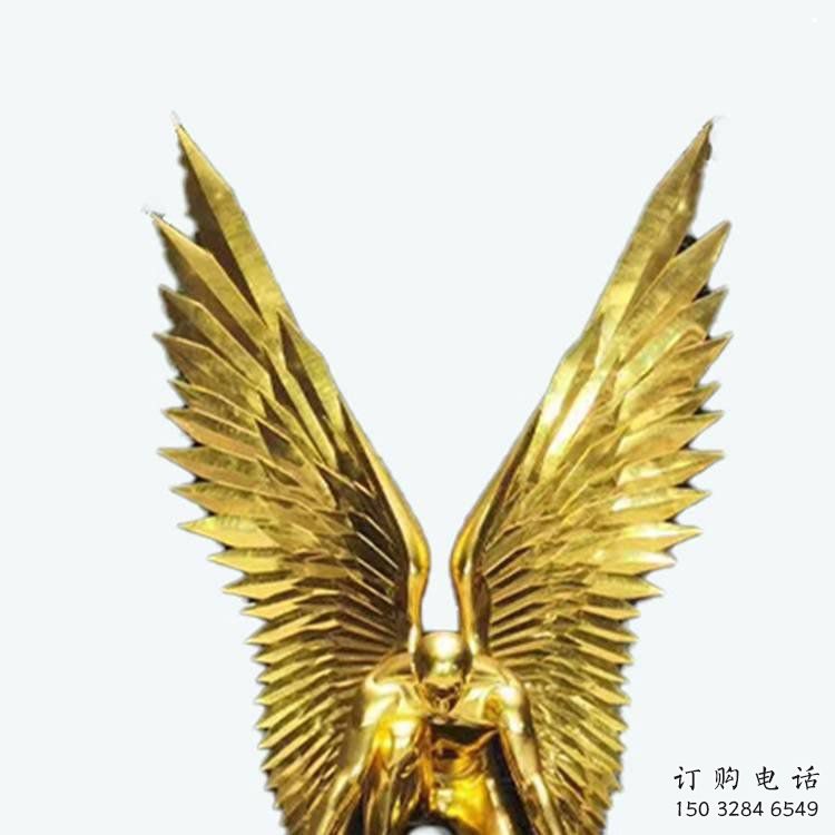 制造鳥翅雕塑定價，地標擺件，烤漆不銹鋼鳥翅雕塑精選