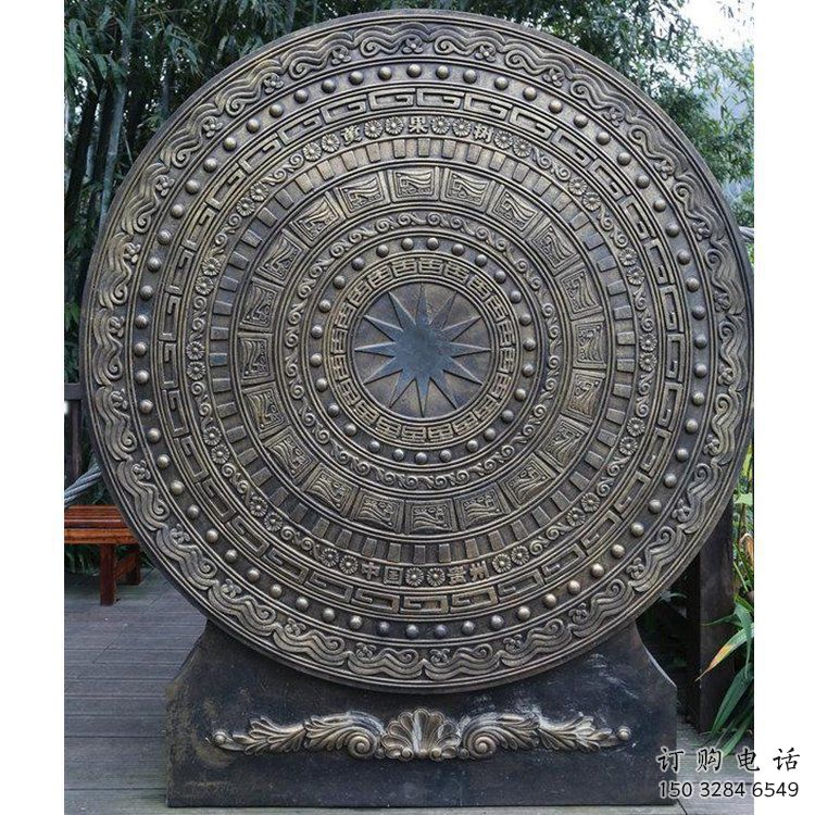 銅鼓雕塑選用，多彩藝術，鏤空銅鼓雕塑展品