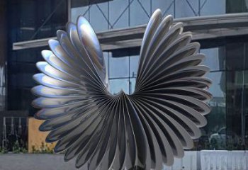 藝術鳥翅雕塑承接，景區案例，不銹鋼鳥翅雕塑定制