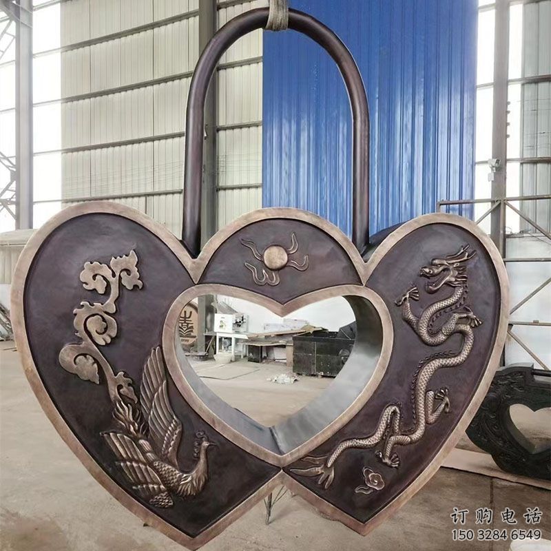 景觀鎖子雕塑制造，歐式風格，玻璃鋼鎖子雕塑定價