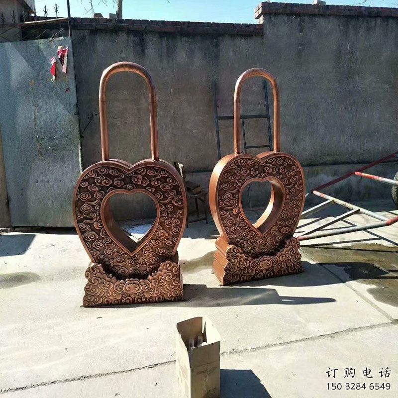 鎖子雕塑制造商，城區(qū)小品，城市鎖子雕塑定制