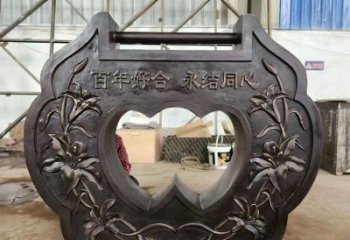 房地產(chǎn)銅鎖子雕塑精品，標(biāo)識(shí)雕塑，小區(qū)銅鎖子雕塑供給