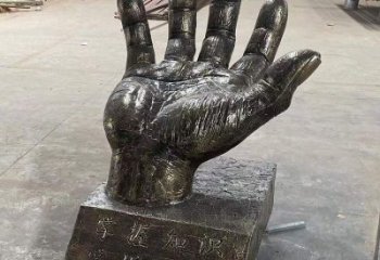 宣城手掌雕塑廠家，公園小品，玻璃鋼手掌雕塑優(yōu)選