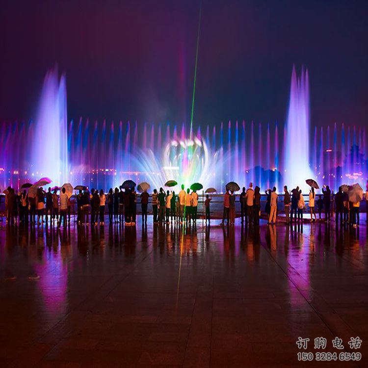 長(zhǎng)樂(lè)水景程控噴泉雕塑，高噴循環(huán)噴水方式設(shè)計(jì)