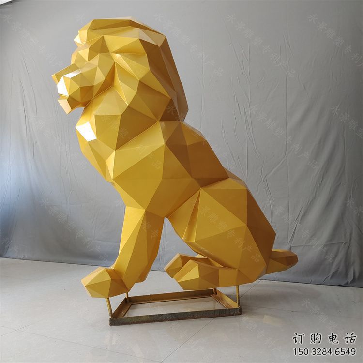 慶陽獅子雕塑服務(wù)商，動物雕塑，不銹鋼獅子雕塑制作
