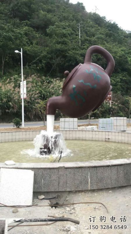 廣州小區天壺標志雕塑，多彩藝術，天壺雕塑生產廠家
