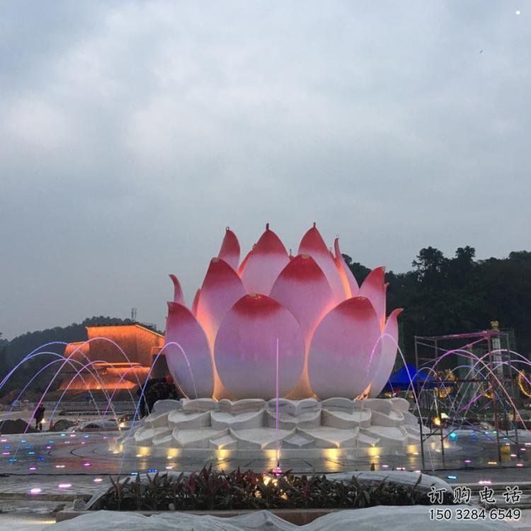 清鎮(zhèn)蓮花雕塑廠家，景區(qū)雕塑，水景蓮花噴泉雕塑精選