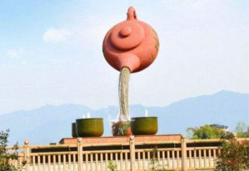 開陽公園天壺雕塑工廠，不銹鋼材質，圓雕形式