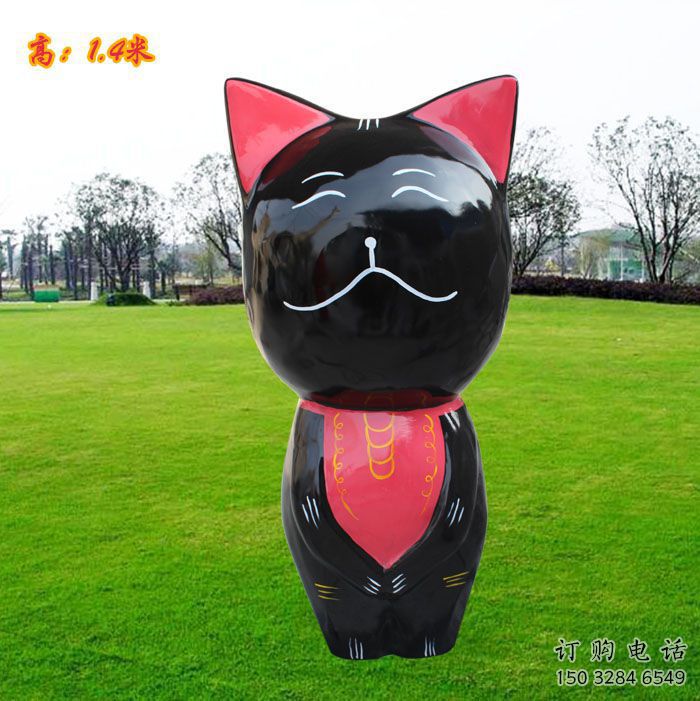 南陽廣場小貓雕塑，動物擺件，仿古工藝