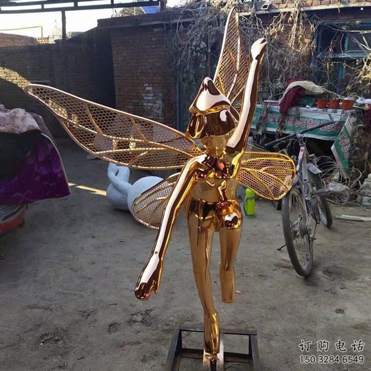 襄樊小精靈雕塑，抽象卡通雕塑，美陳人物擺件