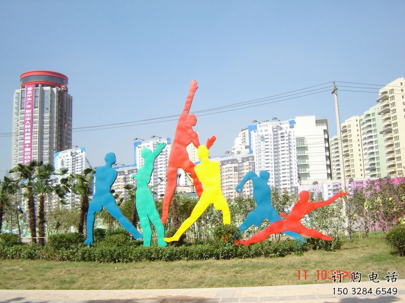 岳陽投籃雕塑，剪影工藝制作，不銹鋼體育人物雕塑