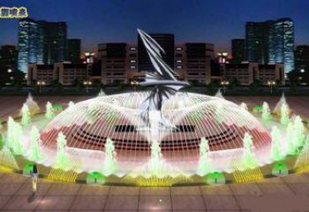 南崗水景搖擺噴泉雕塑，循環(huán)噴水模式噴泉雕塑加工