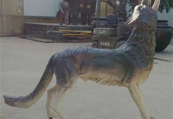 隨州銅狼雕塑廠家，銅雕動物狼，仿真工藝制作