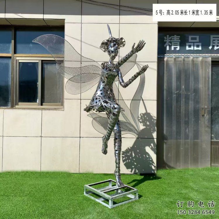 白山現代鏤空舞者雕塑承接，歐式風格，鐵藝跳舞雕塑精選