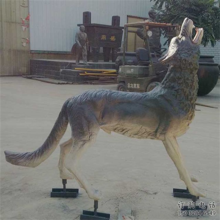 贛州銅狼雕塑廠家，銅雕動物狼，仿真工藝制作