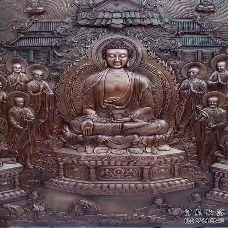 灣里鍛銅浮雕常用，寺廟景觀，黃銅佛像浮雕生產商