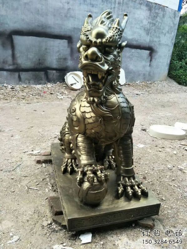和平校園麒麟雕塑，拉絲海洋雕塑，卡通主題