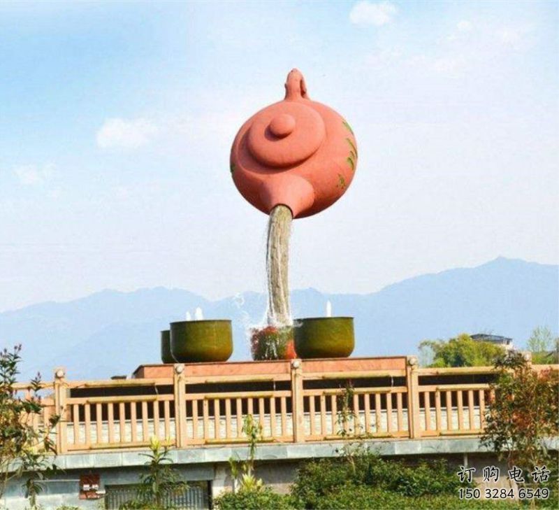 青銅峽公園天壺雕塑工廠，不銹鋼材質(zhì)，圓雕形式