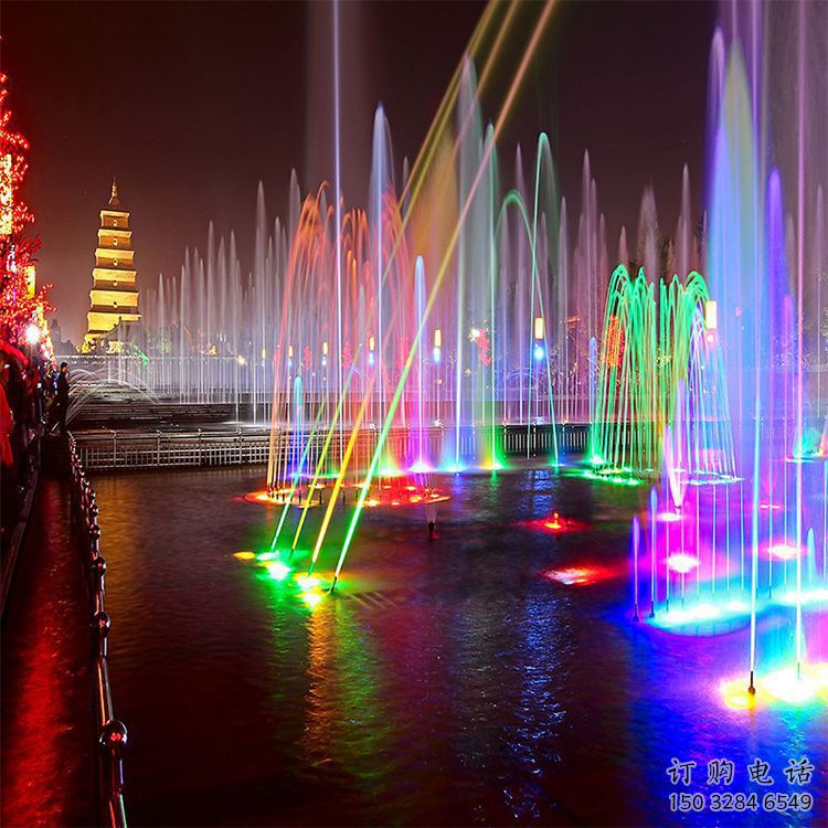 果洛選定噴泉雕塑，燈光數(shù)控效果，水景藝術(shù)雕塑
