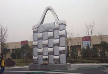 雙陽景觀背包雕塑優選，陸地擺件，園林不銹鋼背包雕塑供應
