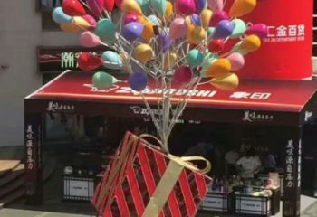 南通氣球樹雕塑承接，美陳雕塑，玻璃鋼氣球樹雕塑制造