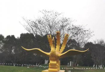 安義鳳凰雕塑選用，美陳雕塑，鑄銅鳳凰雕塑工藝廠家