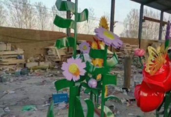 彭陽茉莉花雕塑訂做，城市雕塑，不銹鋼茉莉花雕塑廠