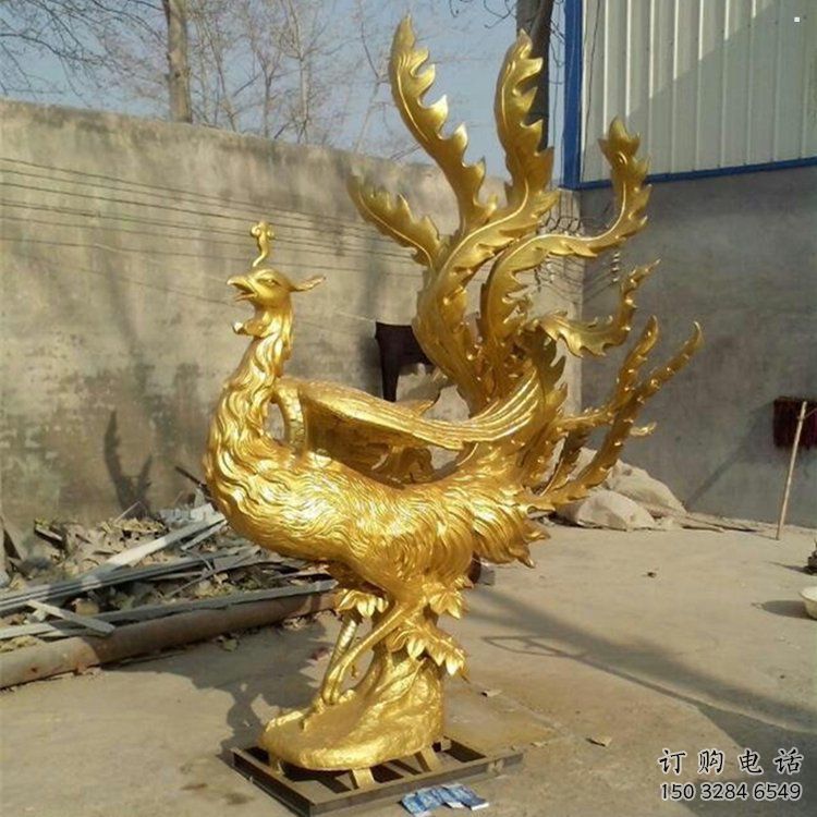 濟南鳳凰雕塑廠家，鍛造工藝，銅鳳凰雕塑廠家承接
