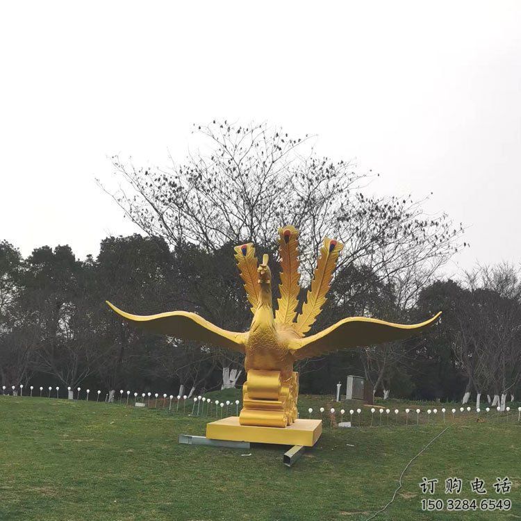 朔州鳳凰雕塑選用，美陳雕塑，鑄銅鳳凰雕塑工藝廠家