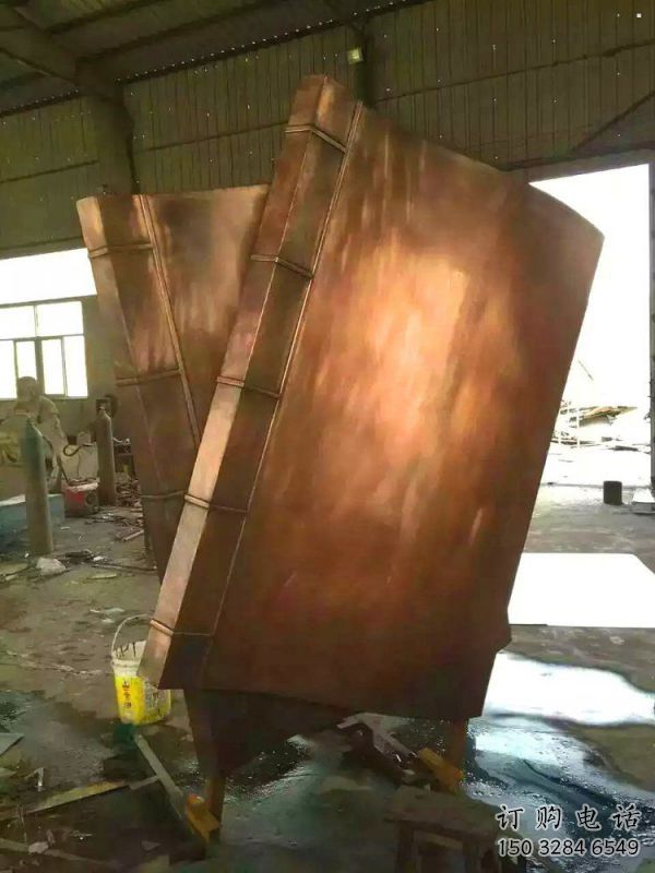 碑林鑄銅書籍供應，街景小品，銅書籍雕塑廠家優價