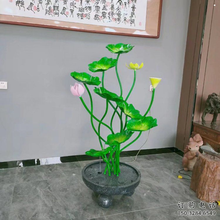 烏魯木齊荷花雕塑異型優選，城市裝飾，展示荷花雕塑定做