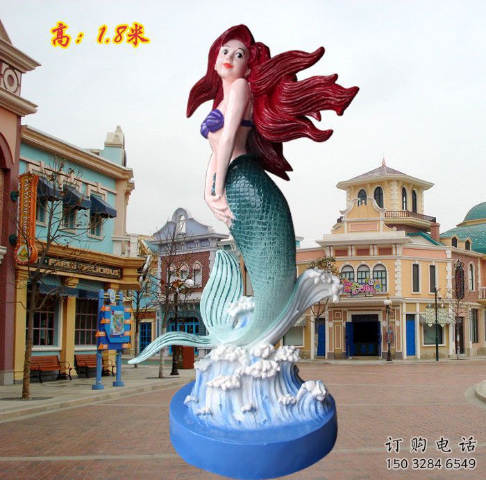 哈密水景美人魚雕塑