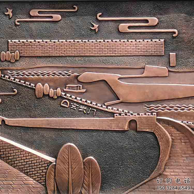 哈密銅浮雕景墻雕塑，圓雕工藝