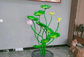 日照荷花雕塑異型優選，城市裝飾，展示荷花雕塑定做