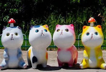 濟寧房地產貓咪雕塑，仿古動漫雕塑，公園動物制造