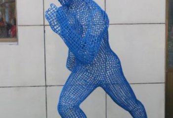 菏澤鏤空跑步雕塑,標(biāo)識(shí)雕塑,烤漆鐵藝人物雕塑優(yōu)選